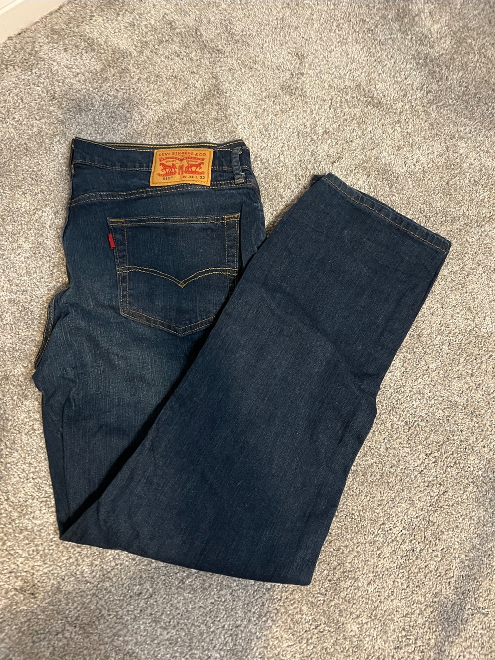 Levi's Men's Dark Blue Straight-Leg Jeans